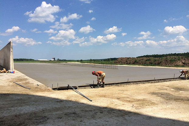 Agricultural silage bunker feed slab KSI Construction Wisconsin