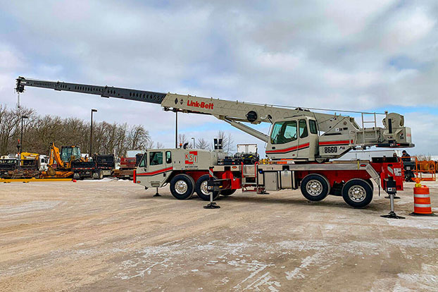 Crane lift services KSI Construction Wisconsin